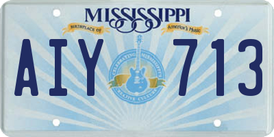MS license plate AIY713