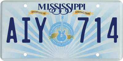 MS license plate AIY714