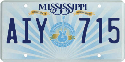 MS license plate AIY715
