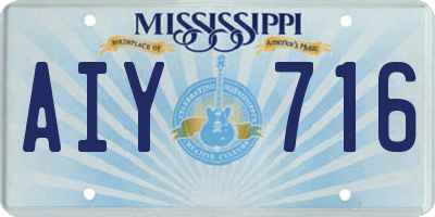 MS license plate AIY716