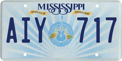 MS license plate AIY717