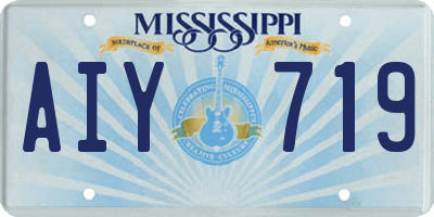 MS license plate AIY719