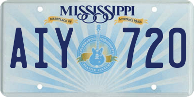 MS license plate AIY720