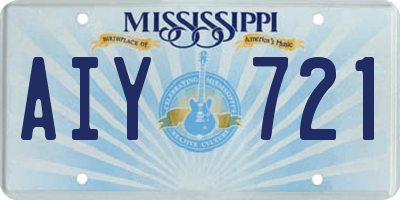 MS license plate AIY721