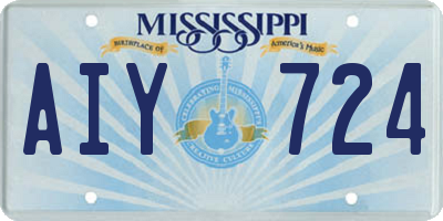 MS license plate AIY724