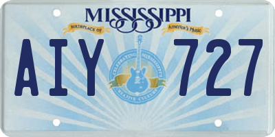 MS license plate AIY727