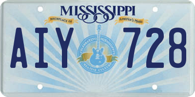 MS license plate AIY728