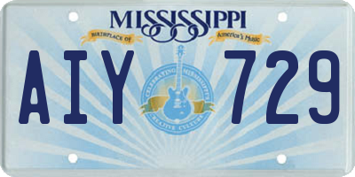 MS license plate AIY729