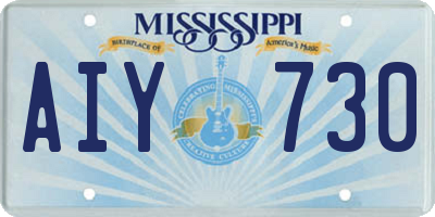 MS license plate AIY730