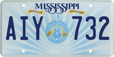 MS license plate AIY732