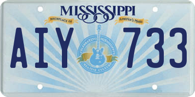 MS license plate AIY733