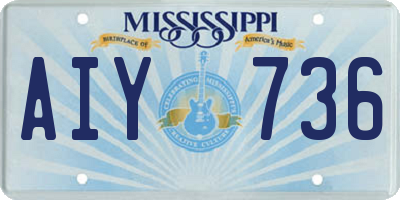 MS license plate AIY736