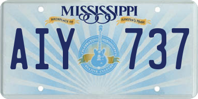 MS license plate AIY737