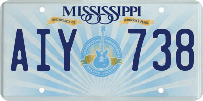 MS license plate AIY738
