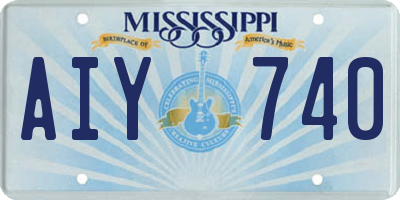MS license plate AIY740