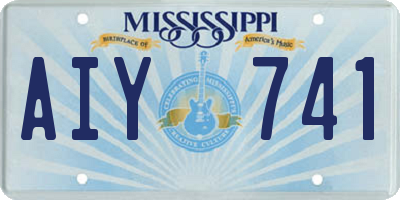 MS license plate AIY741