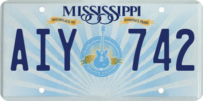 MS license plate AIY742
