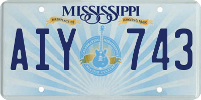 MS license plate AIY743