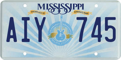 MS license plate AIY745