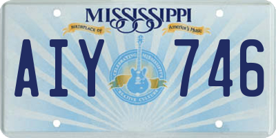 MS license plate AIY746