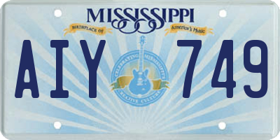 MS license plate AIY749
