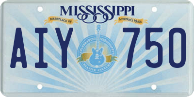 MS license plate AIY750
