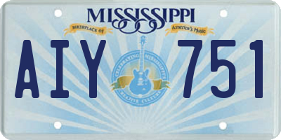 MS license plate AIY751