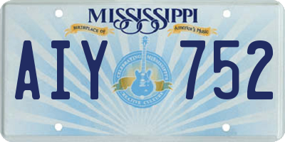 MS license plate AIY752