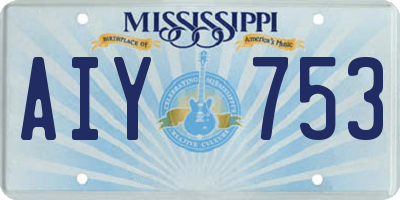 MS license plate AIY753