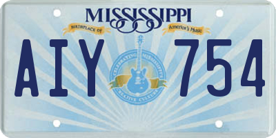 MS license plate AIY754