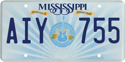 MS license plate AIY755