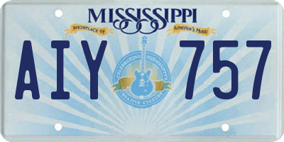 MS license plate AIY757