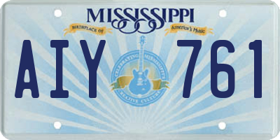 MS license plate AIY761