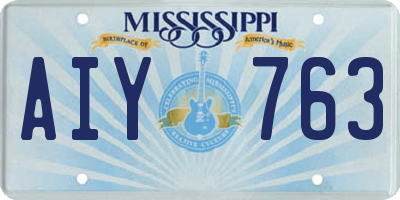MS license plate AIY763