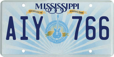 MS license plate AIY766