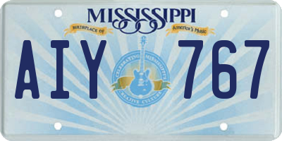 MS license plate AIY767