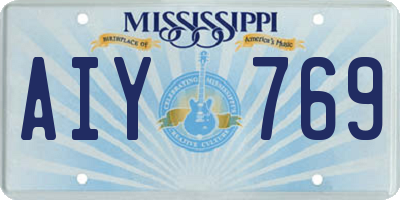 MS license plate AIY769