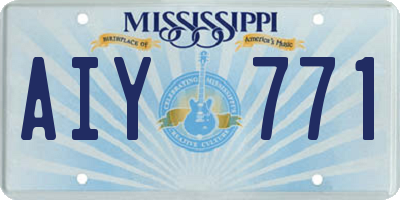 MS license plate AIY771