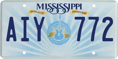 MS license plate AIY772