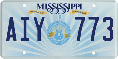 MS license plate AIY773