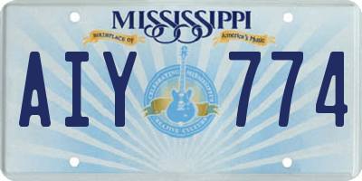 MS license plate AIY774