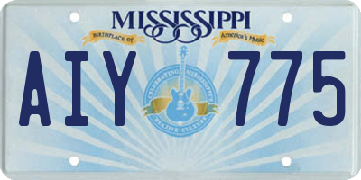 MS license plate AIY775