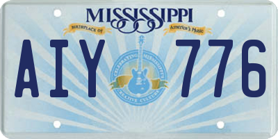 MS license plate AIY776