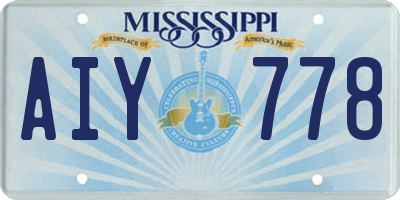 MS license plate AIY778