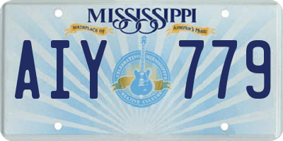 MS license plate AIY779