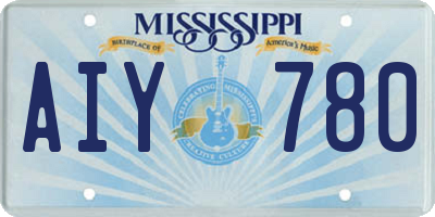 MS license plate AIY780
