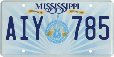 MS license plate AIY785