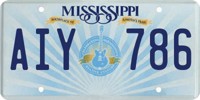 MS license plate AIY786
