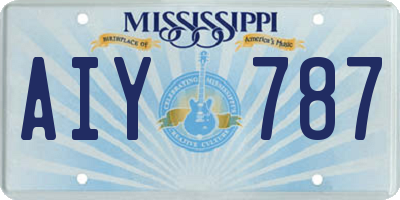MS license plate AIY787