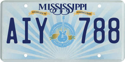MS license plate AIY788